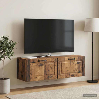 vidaXL Wall-Mounted TV Cabinet Wall-mounted Old Wood 98 x 31 x 30 cm