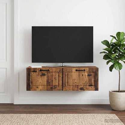 vidaXL Wall-Mounted TV Cabinet Wall-mounted Old Wood 98 x 31 x 30 cm