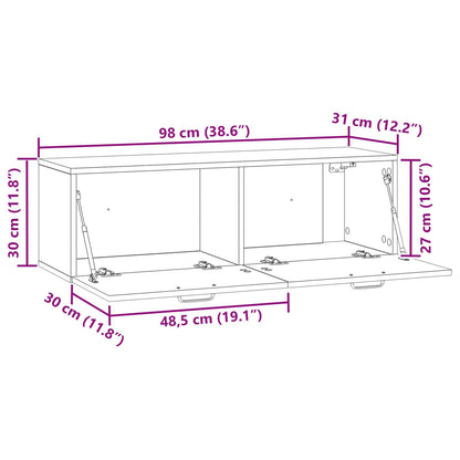 vidaXL Wall-Mounted TV Cabinet Artisan Oak 98 x 31 x 30 cm