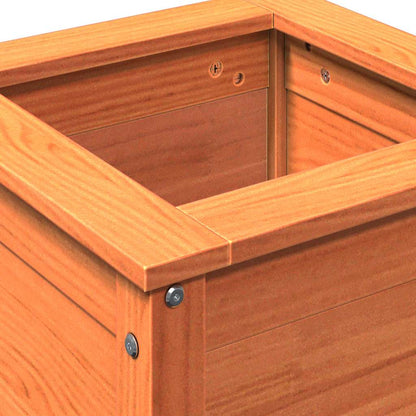 vidaXL Garden Planter Wax Brown 40 x 40 x 39 cm Solid Pine Wood