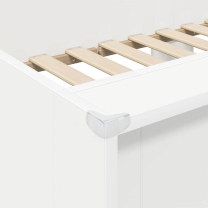 vidaXL Bunk Bed for Kids White 75 x 190 cm Engineered Wood