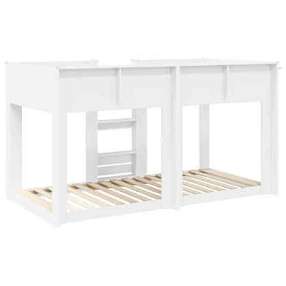 vidaXL Bunk Bed for Kids White 75 x 190 cm Engineered Wood