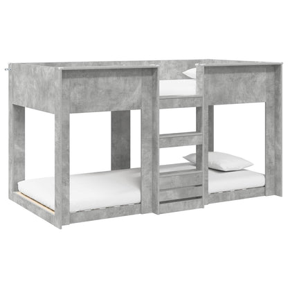 vidaXL Bunk Bed for Kids Concrete Grey 75 x 190 cm Engineered Wood