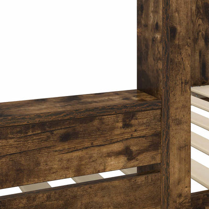 vidaXL Bunk Bed for Kids Smoked Oak 75 x 190 cm Engineered Wood