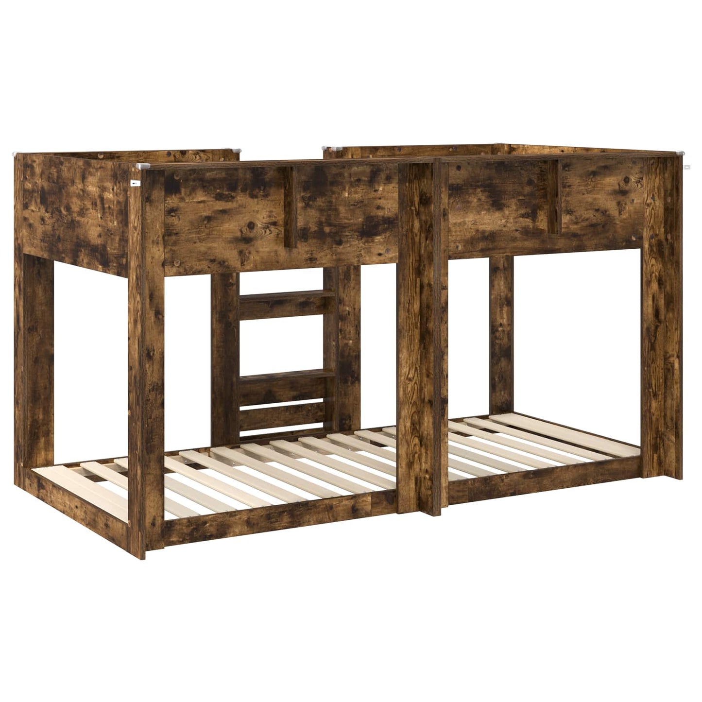 vidaXL Bunk Bed for Kids Smoked Oak 75 x 190 cm Engineered Wood