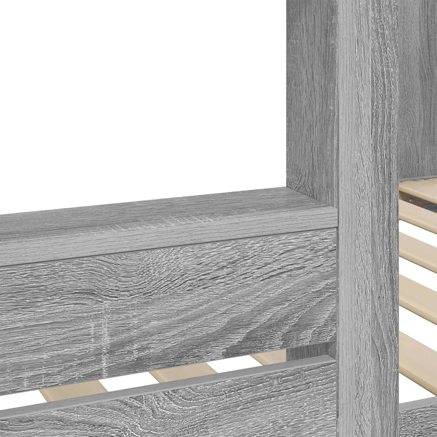 vidaXL Bunk Bed for Kids Grey Sonoma 75 x 190 cm Engineered Wood