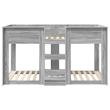 vidaXL Bunk Bed for Kids Grey Sonoma 75 x 190 cm Engineered Wood