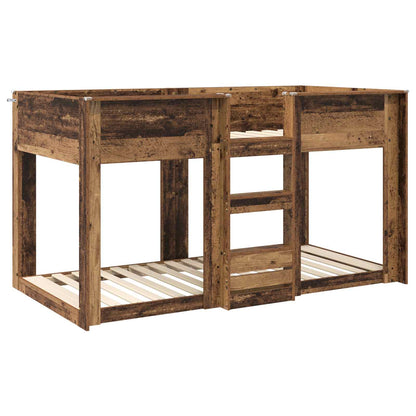 vidaXL Bunk Bed for Kids Old Wood 75 x 190 cm Engineered Wood