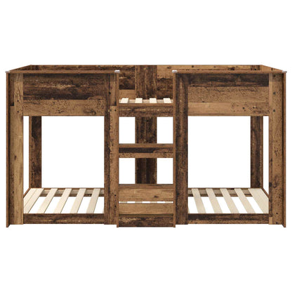 vidaXL Bunk Bed for Kids Old Wood 75 x 190 cm Engineered Wood