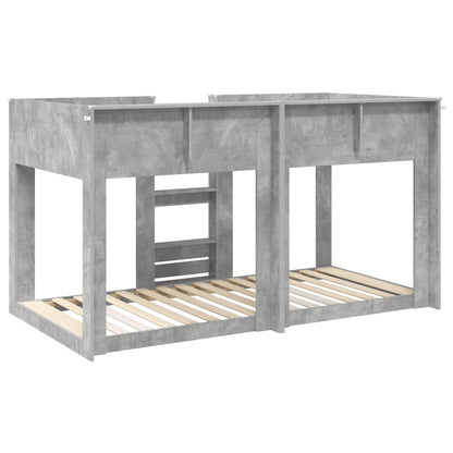 vidaXL Bunk Bed for Kids Concrete Grey 90 x 190 cm Engineered Wood