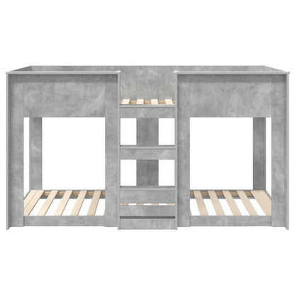 vidaXL Bunk Bed for Kids Concrete Grey 90 x 190 cm Engineered Wood