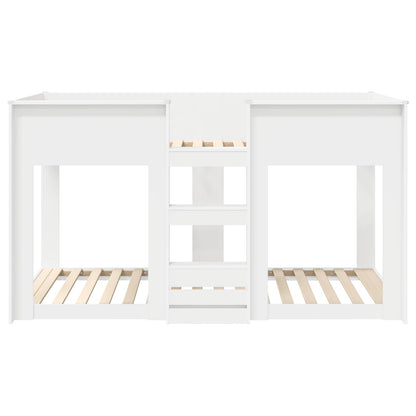 vidaXL Bunk Bed for Kids White 80 x 200 cm Engineered Wood