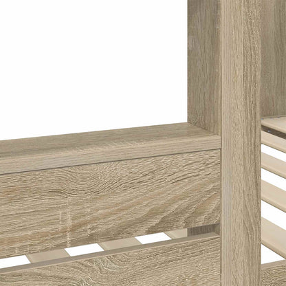 vidaXL Bunk Bed for Kids Sonoma Oak 80 x 200 cm Engineered Wood