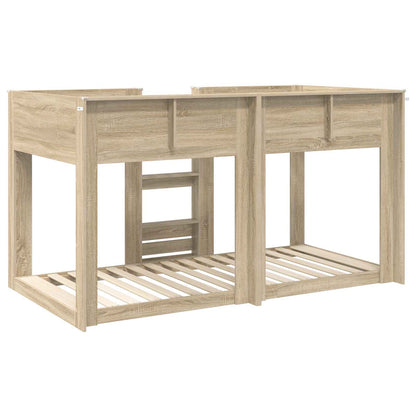 vidaXL Bunk Bed for Kids Sonoma Oak 80 x 200 cm Engineered Wood