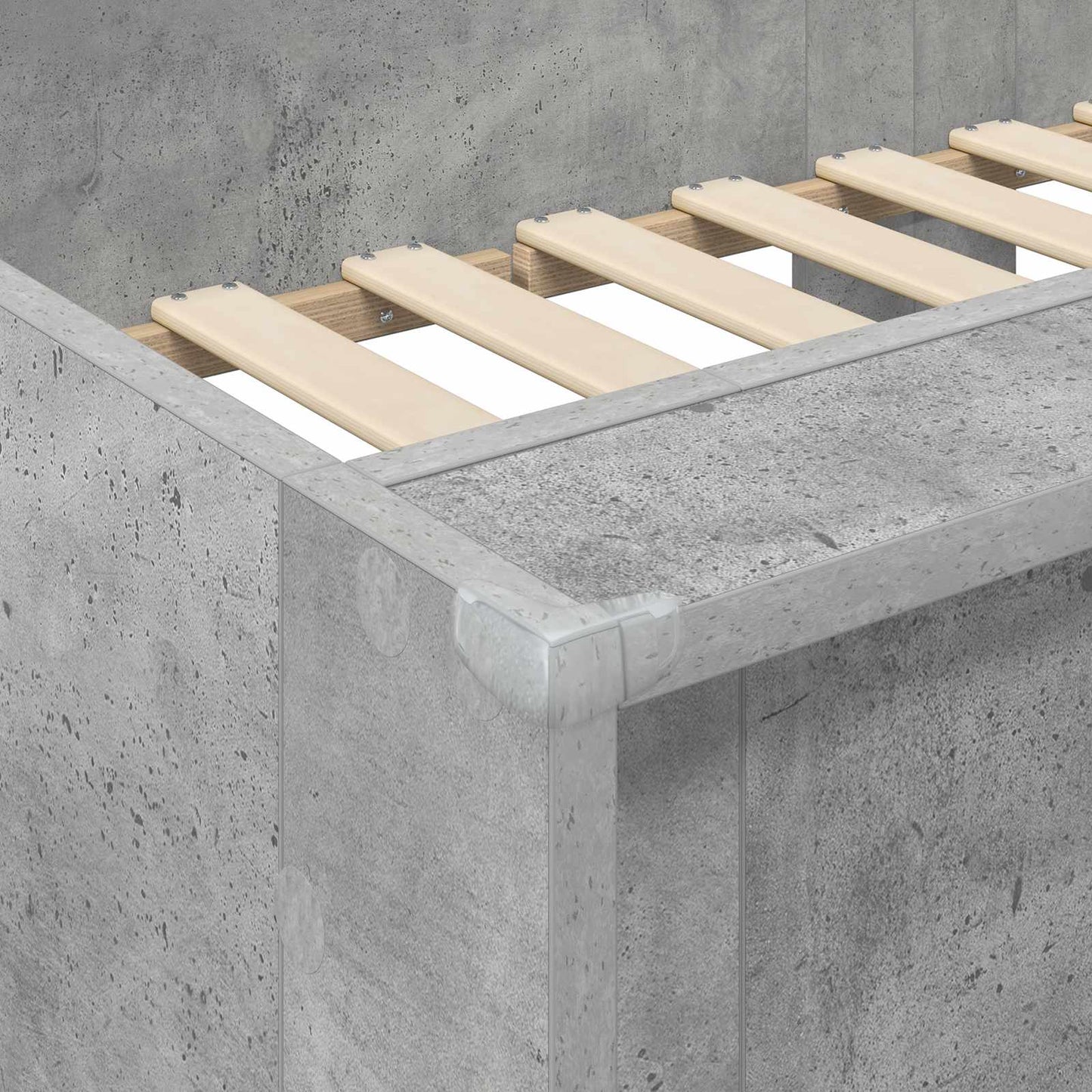 vidaXL Bunk Bed for Kids Concrete Grey 80 x 200 cm Engineered Wood