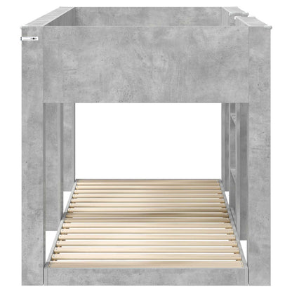 vidaXL Bunk Bed for Kids Concrete Grey 80 x 200 cm Engineered Wood