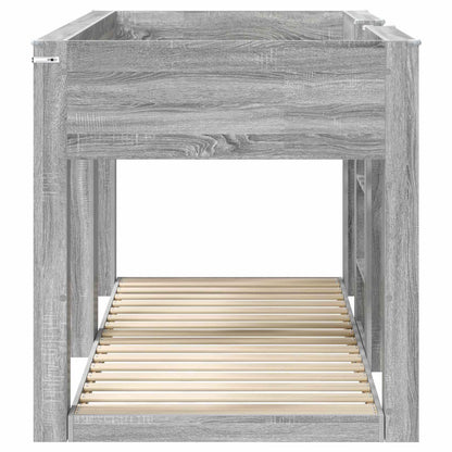 vidaXL Bunk Bed for Kids Grey Sonoma 80 x 200 cm Engineered Wood
