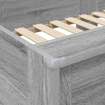 vidaXL Bunk Bed for Kids Grey Sonoma 100 x 200 cm Engineered Wood