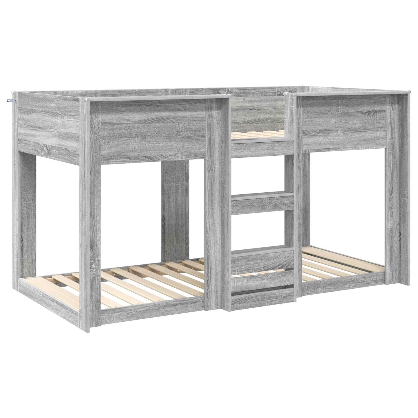 vidaXL Bunk Bed for Kids Grey Sonoma 100 x 200 cm Engineered Wood
