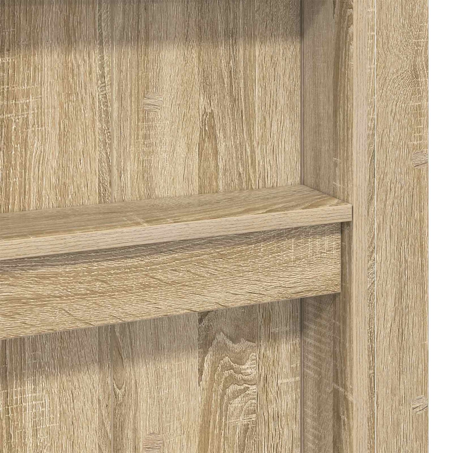 vidaXL Loft Bed Frame with Desk Sonoma Oak 75 x 190 cm Engineered Wood