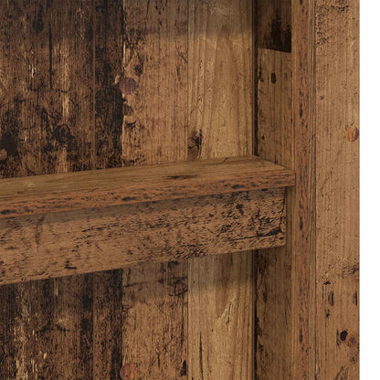 vidaXL Loft Bed Frame with Desk Old Wood 75 x 190 cm Engineered Wood