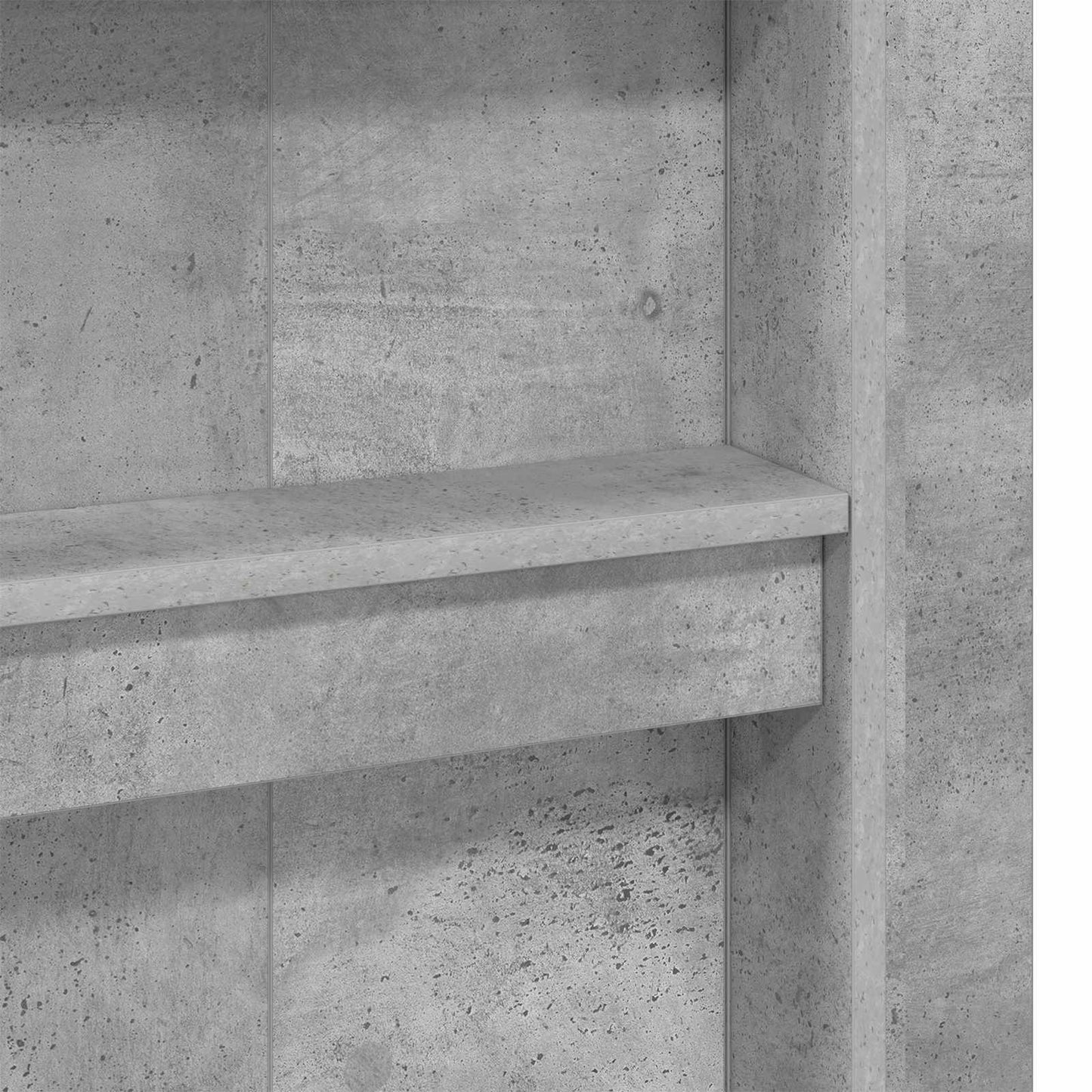 vidaXL Loft Bed Frame with Desk with Shelf Concrete Grey 90 x 190 cm