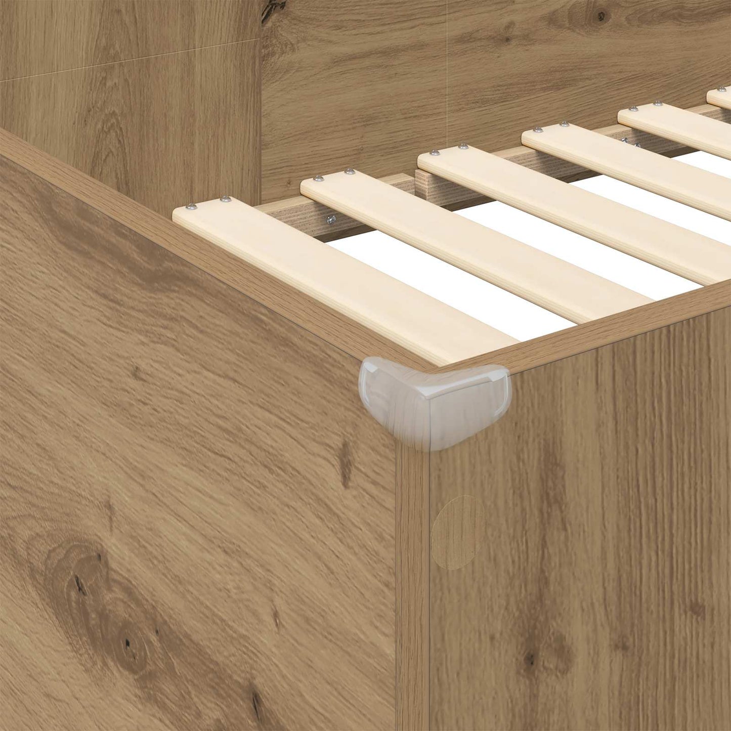 vidaXL Loft Bed Frame with Desk with Shelf Artisan Oak 90 x 190 cm