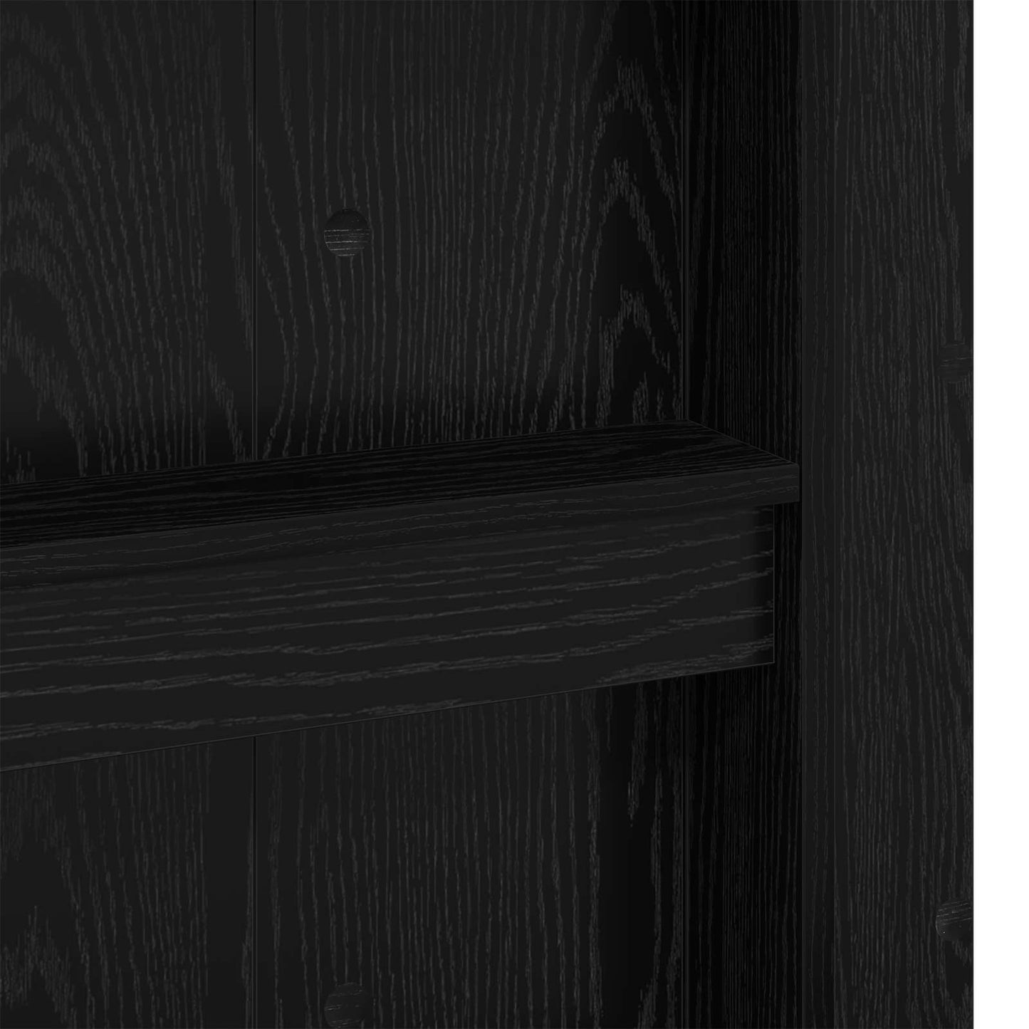 vidaXL Loft Bed Frame with Desk Black Oak 80 x 200 cm Engineered Wood