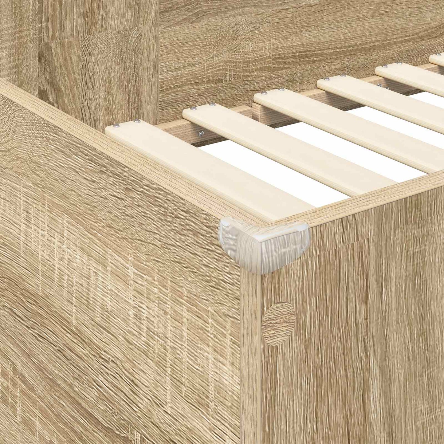 vidaXL Loft Bed Frame with Desk Sonoma Oak 90 x 200 cm Engineered Wood