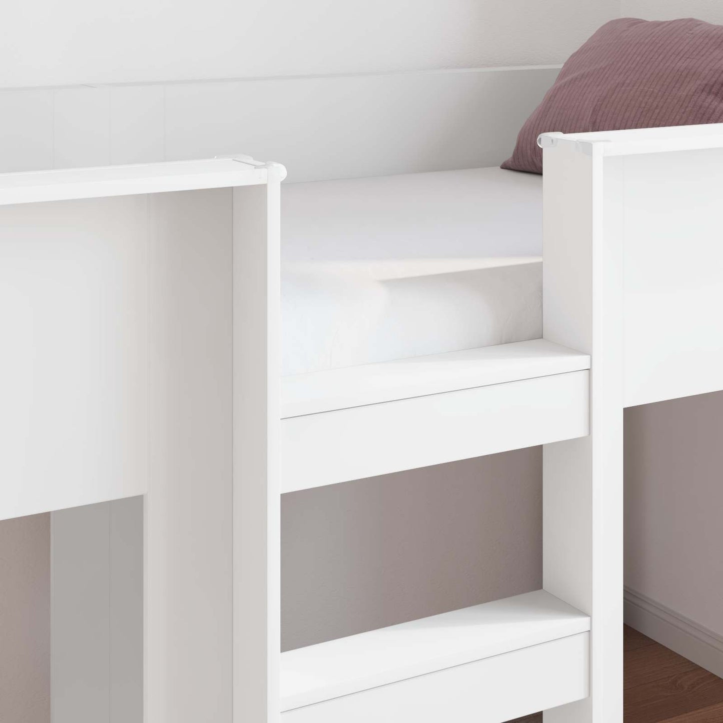 vidaXL Bunk Bed for Kids White 75 x 190 cm Engineered wood