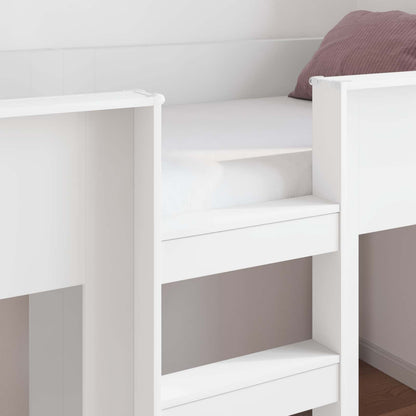 vidaXL Bunk Bed for Kids White 75 x 190 cm Engineered wood