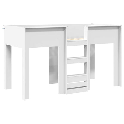 vidaXL Bunk Bed for Kids White 75 x 190 cm Engineered wood