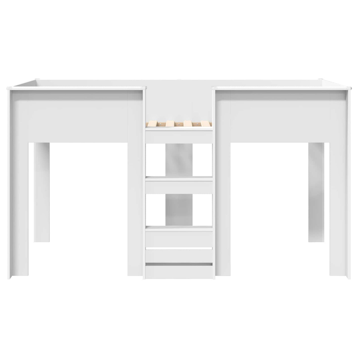 vidaXL Bunk Bed for Kids White 75 x 190 cm Engineered wood