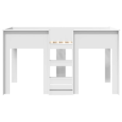 vidaXL Bunk Bed for Kids White 75 x 190 cm Engineered wood