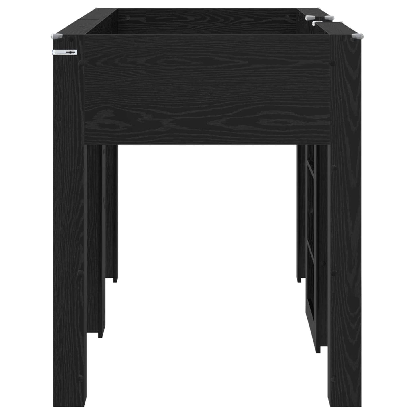 vidaXL Bunk Bed for Kids Black Oak 75 x 190 cm Engineered wood