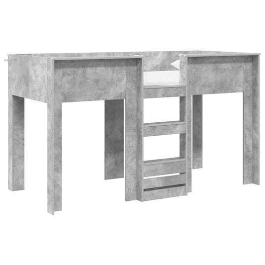vidaXL Bunk Bed for Kids Concrete Grey 75 x 190 cm Engineered wood