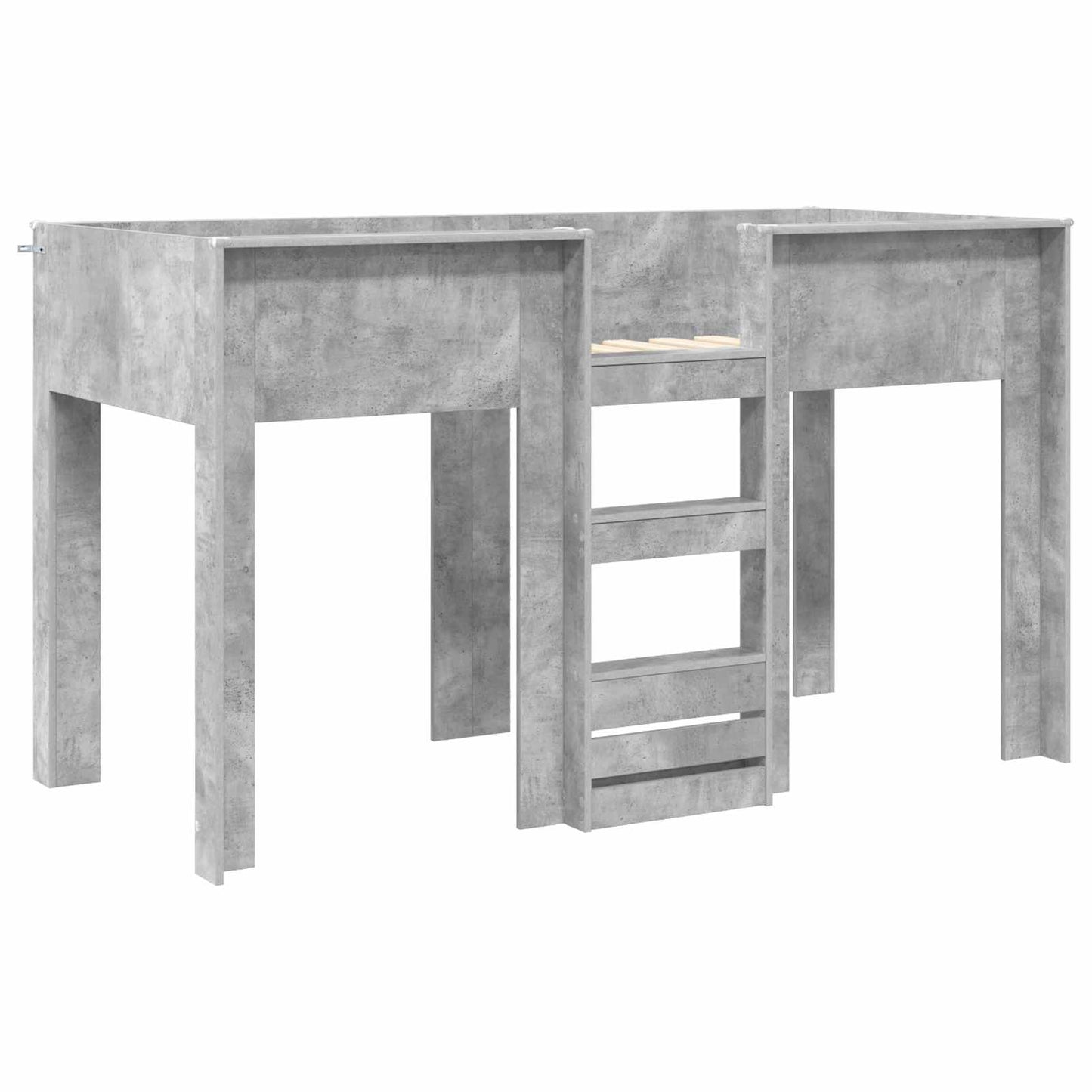 vidaXL Bunk Bed for Kids Concrete Grey 75 x 190 cm Engineered wood