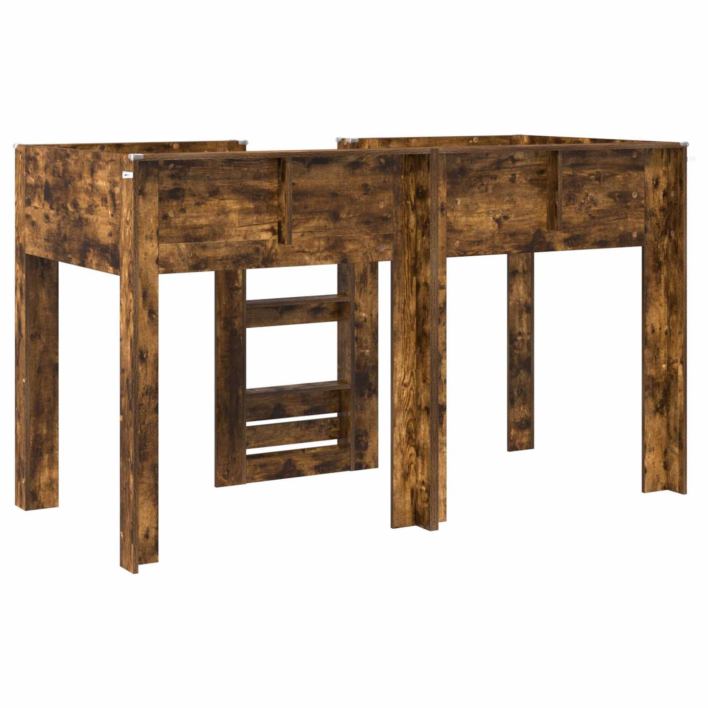 vidaXL Bunk Bed for Kids Smoked Oak 75 x 190 cm Engineered wood