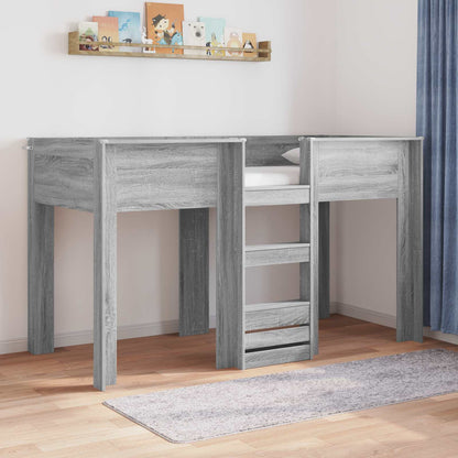 vidaXL Bunk Bed for Kids Grey Sonoma 75 x 190 cm Engineered wood