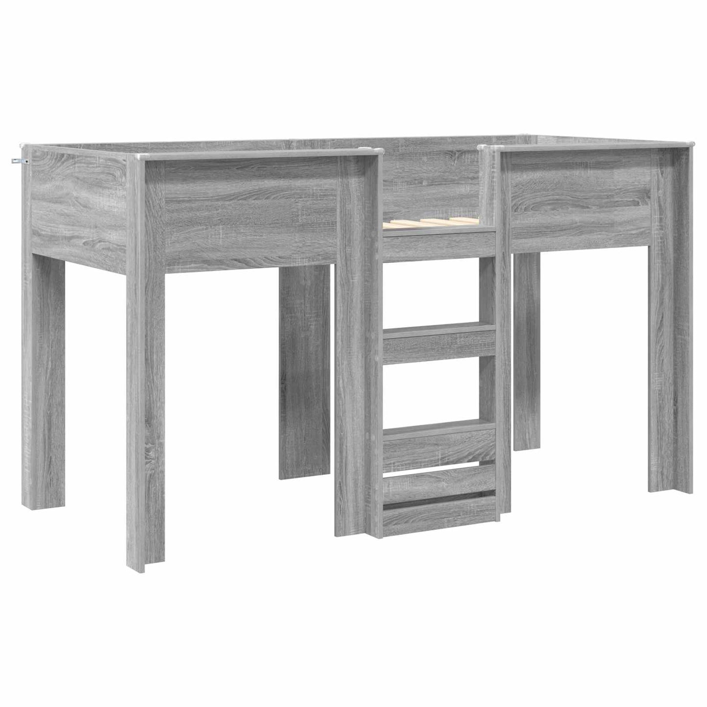 vidaXL Bunk Bed for Kids Grey Sonoma 75 x 190 cm Engineered wood