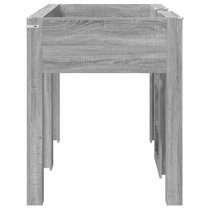 vidaXL Bunk Bed for Kids Grey Sonoma 75 x 190 cm Engineered wood