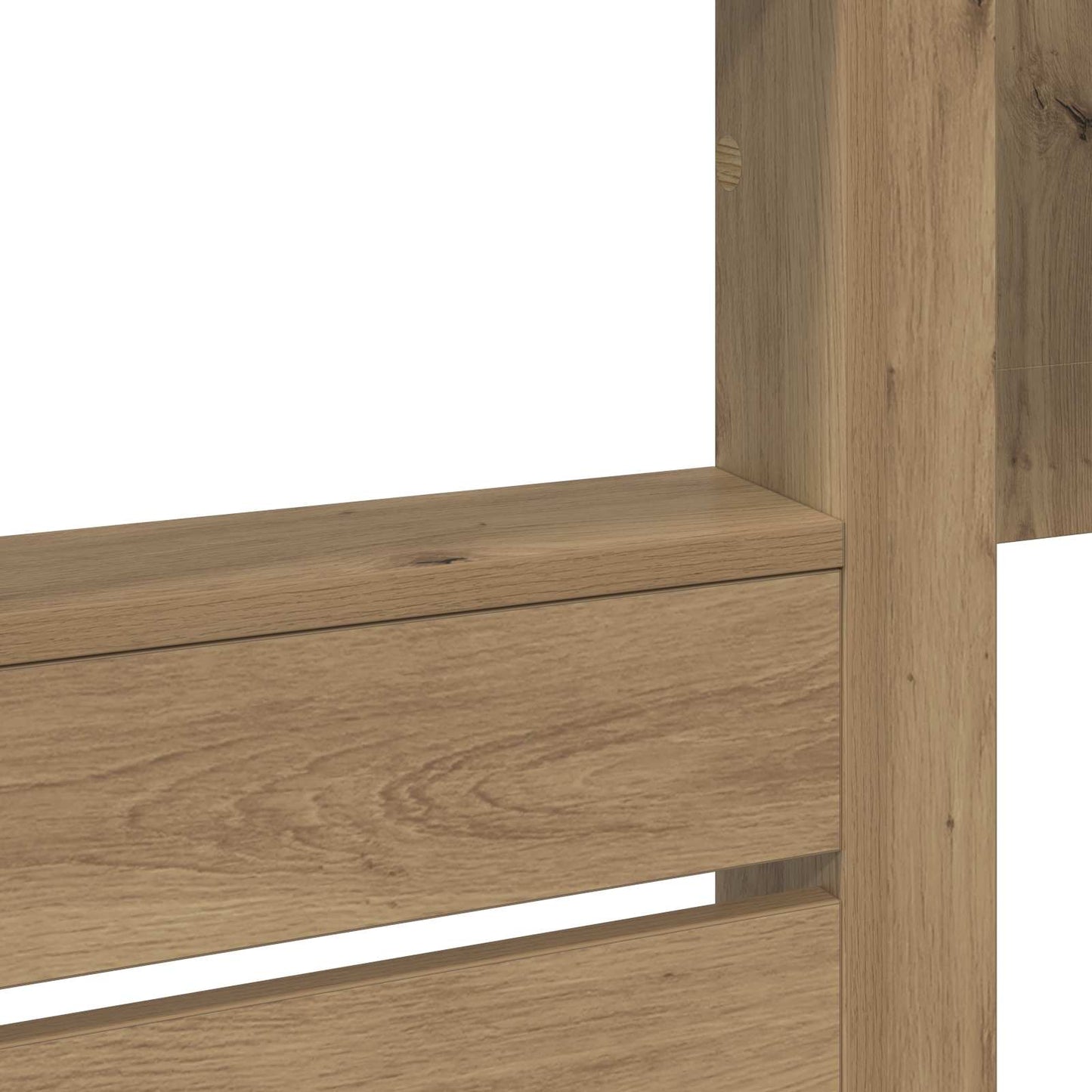 vidaXL Bunk Bed for Kids Artisan Oak 75 x 190 cm Engineered wood