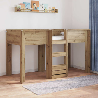 vidaXL Bunk Bed for Kids Artisan Oak 75 x 190 cm Engineered wood