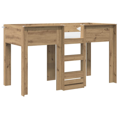 vidaXL Bunk Bed for Kids Artisan Oak 75 x 190 cm Engineered wood