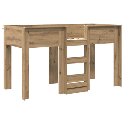 vidaXL Bunk Bed for Kids Artisan Oak 75 x 190 cm Engineered wood