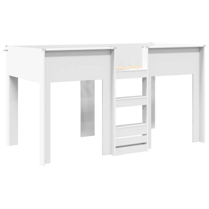 vidaXL Bunk Bed for Kids White 90 x 190 cm Engineered wood