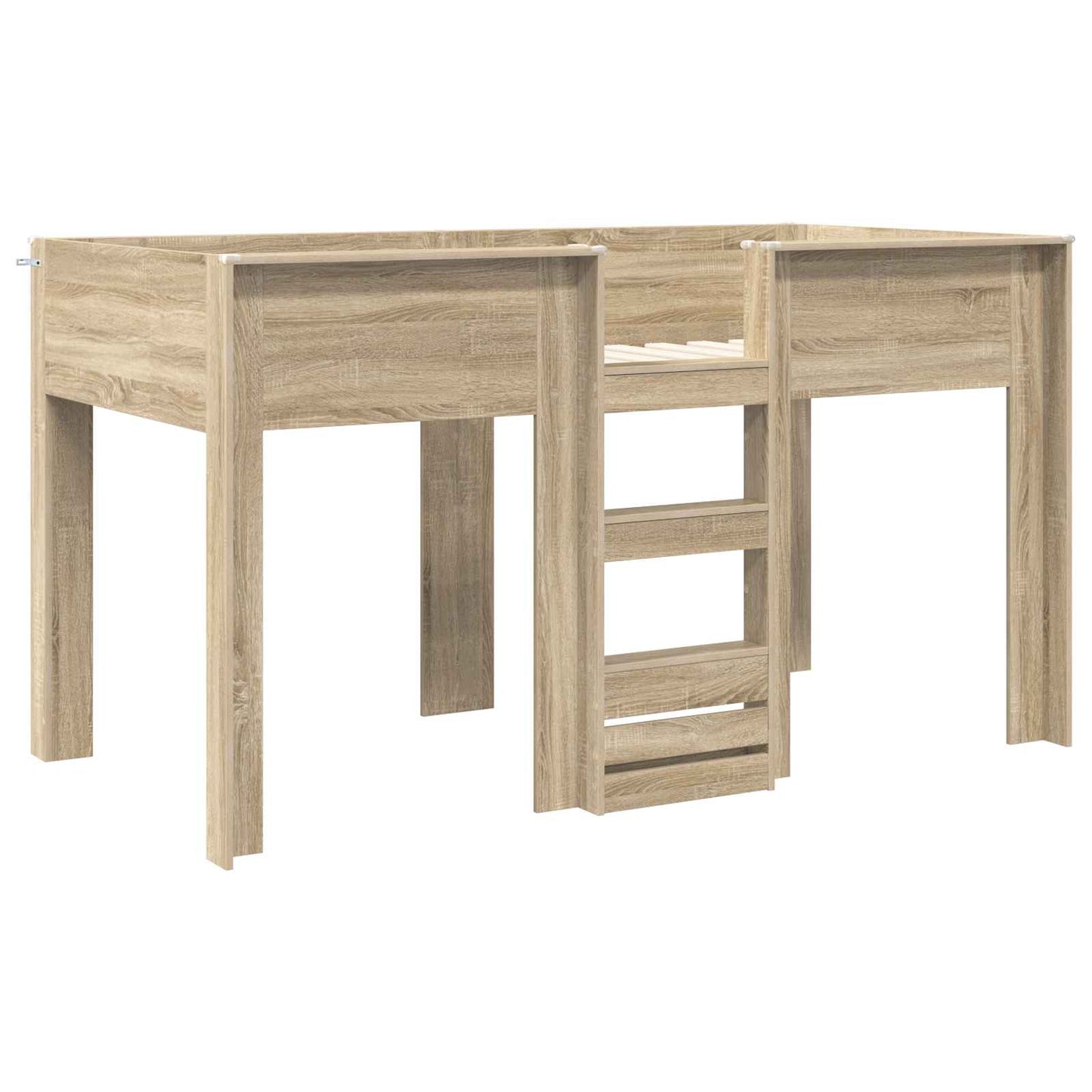 vidaXL Bunk Bed for Kids Sonoma Oak 90 x 190 cm Engineered wood