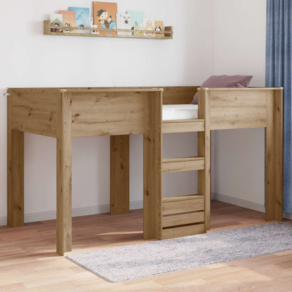vidaXL Bunk Bed for Kids Artisan Oak 90 x 190 cm Engineered wood