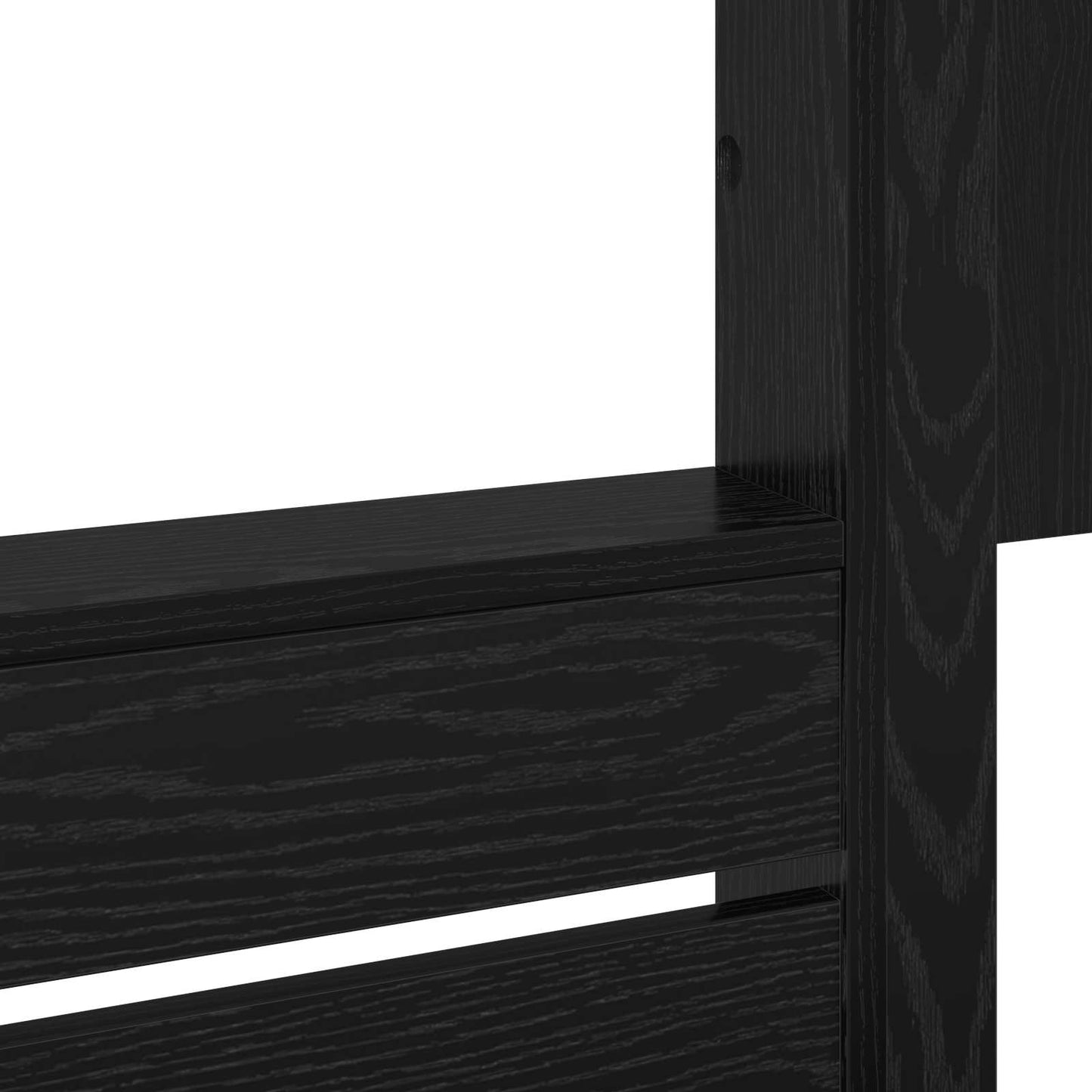 vidaXL Bunk Bed for Kids Black Oak 80 x 200 cm Engineered wood