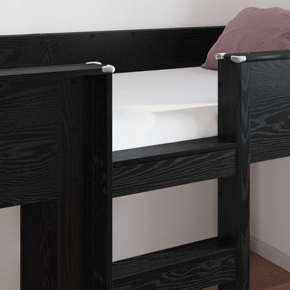 vidaXL Bunk Bed for Kids Black Oak 80 x 200 cm Engineered wood
